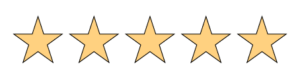 Five gold stars for therapist reviews and credibility